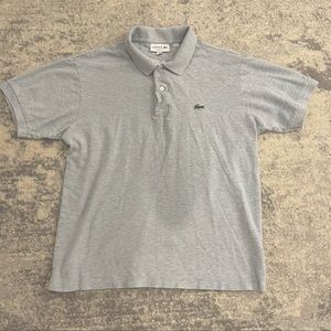 Lacoste light blue/gray heather polo size M